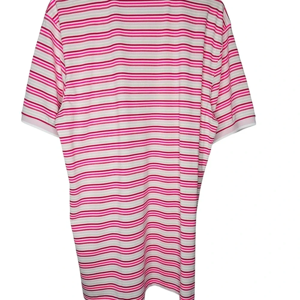 G/Fore G4 Cinque‎ Striped Collar Polo Golf Shirt XL Short Sleeve Athleisure